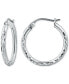Textured Tube Small Hoop Earrings in Sterling Silver, 25mm, Created for Macy's