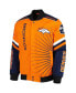 Фото #4 товара Men's Orange Denver Broncos Extreme Redzone Full-Snap Varsity Jacket