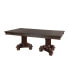 Фото #2 товара Dark Cherry Dining Table with Gold Tipping, 2 Extension Leaves