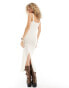 Фото #4 товара Emory Park knitted maxi dress with corsage detail straps in cream