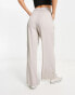 ASOS DESIGN wide leg dad trouser in stone