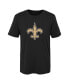 Фото #1 товара Little Boys and Girls Black New Orleans Saints Primary Logo T-shirt