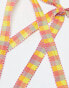 DesignB London pack of 2 summer tartan ribbon hair bows