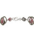 ფოტო #3 პროდუქტის Marcasite (2-1/6 ct. t.w.) & Pink Cubic Zirconia Rose Link Bracelet in Sterling Silver