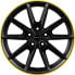 Borbet LX19 black matt rim yellow 8x19 ET50 - LK5/112 ML66.5