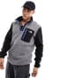 Фото #1 товара The North Face Yumiori heavyweight colourblock 1/4 zip fleece in black and grey