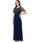 ფოტო #3 პროდუქტის Women's Boat-Neck Beaded Fit & Flare Dress