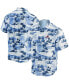 Фото #1 товара Men's Navy Atlanta Braves Tropical Horizons Button-Up Shirt