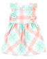 Baby Plaid Flutter Dress 12M