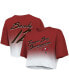 Фото #1 товара Women's Threads Tom Brady Red, White Tampa Bay Buccaneers Drip-Dye Player Name and Number Tri-Blend Crop T-shirt