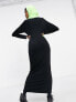 Фото #2 товара ASOS DESIGN long sleeve maxi t-shirt dress in black