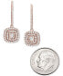 Diamond Halo Drop Earrings (1/2 ct. t.w.) in Sterling Silver, 14k Rose Gold Sterling Silver & 14k Gold Sterling Silver.