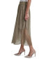 ფოტო #3 პროდუქტის Women's Plissé Embossed-Waist Midi Skirt