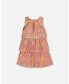 Girl Pleated Layered Dress Metallic Rainbow - Child