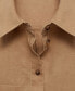 ფოტო #6 პროდუქტის Women's Cropped Linen Shirt