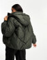 Фото #4 товара Vero Moda padded jacket with contrast trim detail in khaki