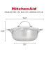 3-Ply Base Stainless Steel 4 Quart Induction Casserole with Lid