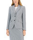 Women's Mini Houndstooth Two-Button Jacket & Flare-Leg Pants & Pencil Skirt