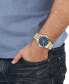 ფოტო #4 პროდუქტის Salvatore Men's Swiss Chronograph Master Two-Tone Stainless Steel Bracelet Watch 43mm