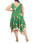 Фото #2 товара Plus Size Floral-Print Sleeveless Midi Dress