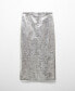 ფოტო #5 პროდუქტის Women's Metallic Midi Skirt