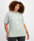 Фото #1 товара Trendy Plus Size Cotton Butterfly-Graphic T-Shirt