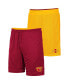 Фото #1 товара Men's Gold, Cardinal Iowa State Cyclones Wiggum Reversible Shorts