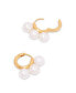 ფოტო #2 პროდუქტის Victoria "14k Gold" Vermeil Imitation Pearl Huggies