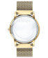 ფოტო #3 პროდუქტის Unisex Swiss Museum Classic Gold-Tone PVD Stainless Steel Mesh Bracelet Watch 40mm