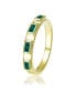 Фото #2 товара RA 14K Gold Plated Emerald Cubic Zirconia Band Ring
