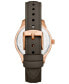 Фото #3 товара Women's Rye Multifunction Gray Leather Watch, 36mm