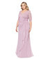 ფოტო #3 პროდუქტის Plus Size V-Neck Gown