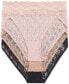 Фото #2 товара Women's 3-Pk. Lace Kiss High-Leg Underwear 970882