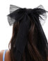 DesignB London organza hair bow in black - фото #4