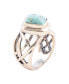 Фото #1 товара Marvelous Bronze and Genuine Turquoise Band Ring