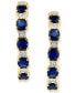 ფოტო #8 პროდუქტის EFFY® Sapphire (3/4 ct. t.w.) & Diamond Accent Small Hoop Earrings in 14k Gold-Plated Sterling Silver, 0.75" (Also available in Ruby and Emerald)