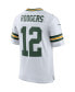 ფოტო #3 პროდუქტის Men's Aaron Rodgers White Green Bay Packers Classic Elite Player Jersey