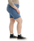 Фото #1 товара Plus Size Mid Length Distressed Denim Shorts