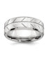 Фото #1 товара Cobalt Brushed and Polished Beveled Wedding Band Ring