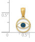 ფოტო #3 პროდუქტის Evil Eye Charm Pendant in 14k Gold and Enamel