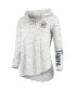 Women's Gray Auburn Tigers Space Dye Lace-Up V-Neck Long Sleeve T-shirt