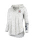 ფოტო #3 პროდუქტის Women's Gray Auburn Tigers Space Dye Lace-Up V-Neck Long Sleeve T-shirt