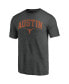 Фото #3 товара Men's Heathered Charcoal Texas Longhorns College Town Tri-Blend T-shirt