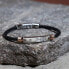 Фото #6 товара Stylish men´s leather bracelet Moody SQH56