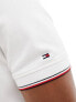 Фото #5 товара Tommy Hilfiger logo tipped regular polo in white