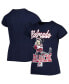ფოტო #1 პროდუქტის Big Girls Navy Colorado Avalanche Mickey Mouse Go Team Go T-shirt