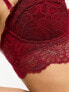 Фото #5 товара ASOS DESIGN Sienna lace padded bandeau bra in red