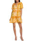 Фото #1 товара Marie Oliver Greta Linen & Silk-Blend Mini Dress Women's Orange M