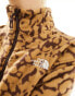 The North Face Glacier 100 1/2 zip boxy fit fleece in beige dye print