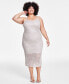 Фото #1 товара Платье-миди без рукавов Bar III Glitz Plus Size, созданное для Macy's